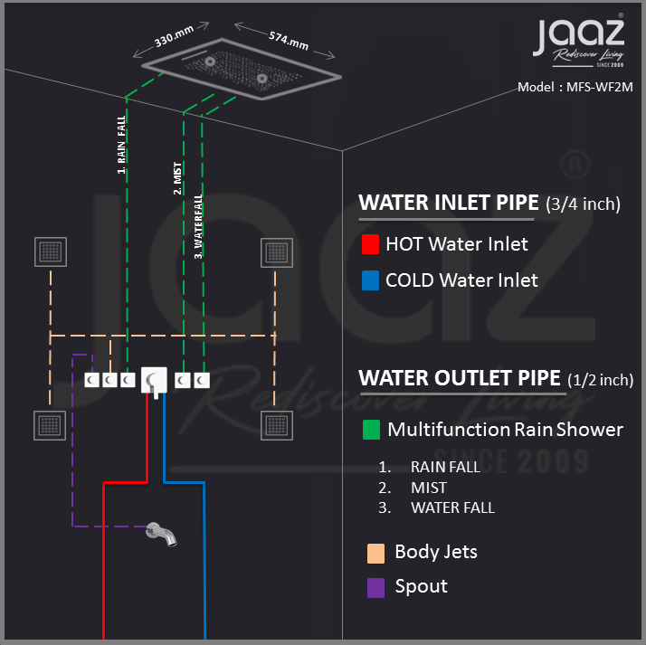 Multi Function Shower | MFS-WF2M | 3 Function