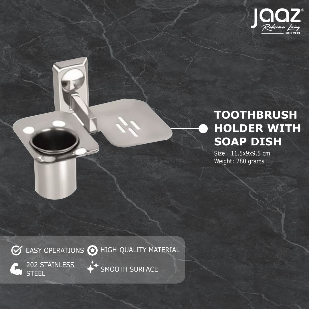 Toothbrush Holder With Soap Dish (SS-202)